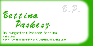bettina paskesz business card